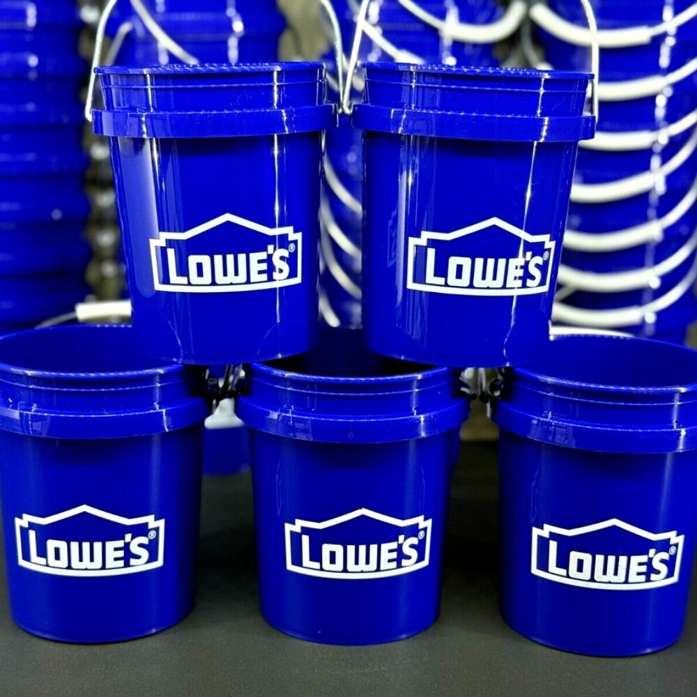 3 Lowe's Lowes Mini Buckets 0.5-Quart Bpa-free Set Lot Bulk Gift Mens Womens